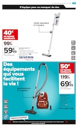 Prix et réduction Aspirateur Sans Sac dans le prospectus Carrefour Market en cours Offre Aspirateur Sans Sac dans le catalogue Carrefour Market du moment à la page 7
