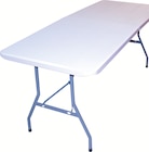 Table plastique pliable 180 cm - Batkor Table plastique pliable 180 cm à 14,99 € dans le catalogue Batkor