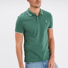 Polo manches courtes bords contrastés vert menthe homme à 9,99 € dans le catalogue La Halle