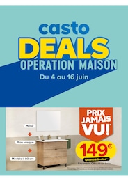 Catalogue Castorama avec 1 page de promos Prospectus Castorama, "casto DEALS : OPÉRATION MAISON", 1 page, 04/06/2025 - 16/06/2025