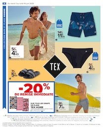 Prix et réduction Short De Bain Homme dans le prospectus Carrefour en cours Offre Short De Bain Homme dans le catalogue Carrefour du moment à la page 16