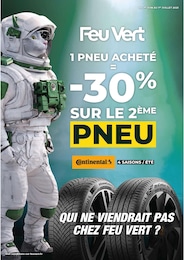 Prospectus Feu Vert, "1 PNEU ACHETÉ = -30% SUR LE 2ÈME PNEU" à Nice et alentours, 1 page, 01/06/2025 - 26/08/2025 Catalogue Feu Vert "1 PNEU ACHETÉ = -30% SUR LE 2ÈME PNEU" à Nice et alentours, 1 page, 01/06/2025 - 26/08/2025