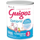 Lait en Poudre Croissance 3 Optipro - GUIGOZ - Carrefour Lait en Poudre Croissance 3 Optipro - GUIGOZ à 10,39 € dans le catalogue Carrefour