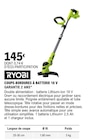 COUPE-BORDURES À BATTERIE 18 V GARANTIE 2 ANS - RYOBI en promo chez E.Leclerc COUPE-BORDURES À BATTERIE 18 V GARANTIE 2 ANS - RYOBI dans le catalogue E.Leclerc