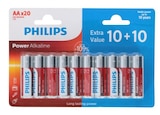 LOT DE 20 PILES LR06 AA - PHILIPS en promo chez Netto LOT DE 20 PILES LR06 AA - PHILIPS dans le catalogue Netto