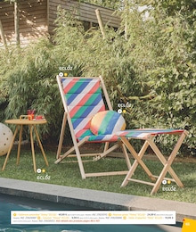 Prix et réduction Chaise de jardin pliante dans le prospectus Jardiland en cours Offre Chaise de jardin pliante dans le catalogue Jardiland du moment à la page 65