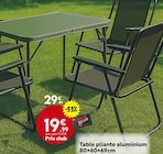 Table pliante aluminium - Maxi Bazar Table pliante aluminium à 19,99 € dans le catalogue Maxi Bazar
