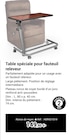 Table spéciale pour fauteuil releveur - Technicien de Santé Table spéciale pour fauteuil releveur à 149,90 € dans le catalogue Technicien de Santé