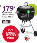 Barbecue charbon de bois Kettle Ø 57 cm - WEBER en promo chez Mr.Bricolage Barbecue charbon de bois Kettle Ø 57 cm - WEBER dans le catalogue Mr.Bricolage